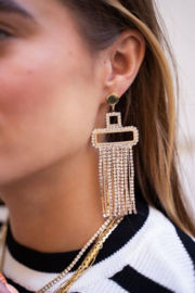 My Jewellery oorbellen | statement oorhangers met strass stenen goud