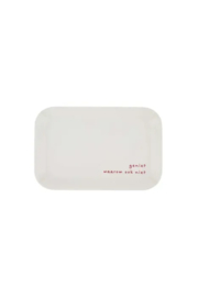 zusss melamine dienblad 29x19cm geniet off white rood