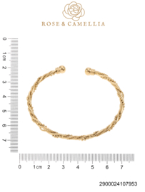 rose en camellia armband bangle gedraaid