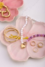 My Jewellery sieraden bord bloem licht roze