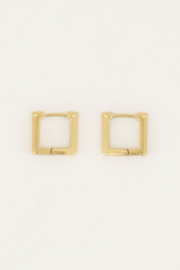 MY Jewellery oorbellen | oorbellen vierkant klein goud