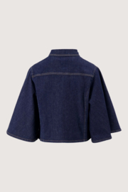 zusss denim blouse wijde mouw