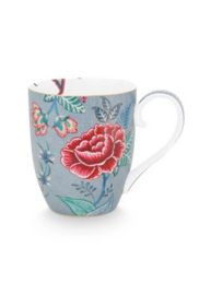 Pip Studio Mug XL Flower Festival Light Blue 450ml