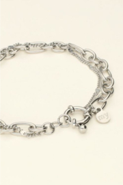 my jewellery armband | dubbel met schakels zilver*