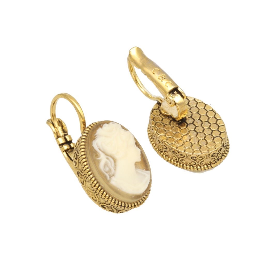 Camps & Camps oorbellen Cameo Blanc