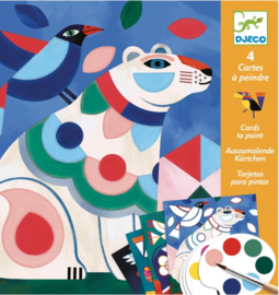 Djeco knutselen | kaarten beschilderen dieren