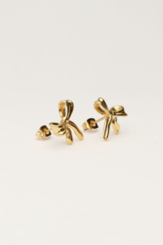 My Jewellery oorbellen studs grote strikjes goud