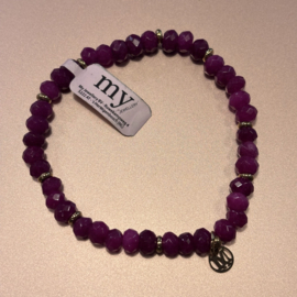 My jewellery armband paarse kralen*