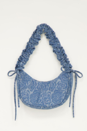 My Jewellery blauwe denim crossbody tas met ruffles