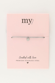 My Jewellery armband dubbel met munt zilver