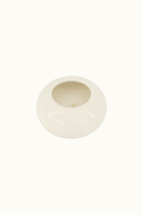 Zusss geurkaars keramiek bol met deksel zilver hartje wit