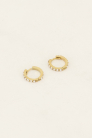 My Jewellery oorbellen | oorringen met transparante stenen goud