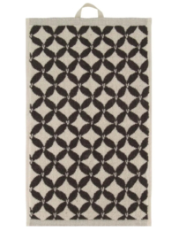 Zusss gastendoek patroon hartje zand/antraciet