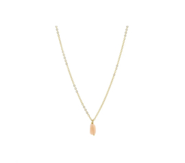 solid gold ketting joia lang zonnesteen langwerpig
