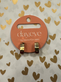 Go Dutch Label Oorbel Hoop rechte vlakjes - 14K