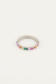 My jewellery ring | zilver vintage ring mutikleur.