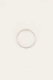 My Jewellery ring | verstelbare mix ring gedraaid relief zilver.*