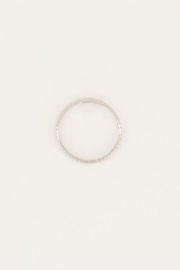 My Jewellery ring | verstelbare mix ring gedraaid relief zilver.*