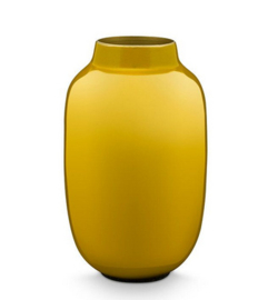 Pip studio ovale mini vaas | geel 14cm