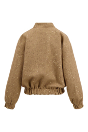 zusss bomber jasje met sequins beige