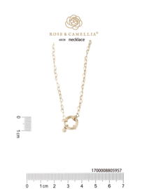 rose en camellia ketting 60cm ronde sluiting