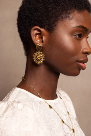 My Jewellery oorbellen iconic met dubbele zonnig hart goud