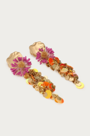 My Jewellery Statement oorhangers met bloem & muntjes