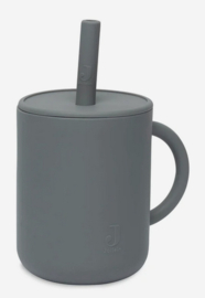 jollein siliconen drinkbeker | storm grey