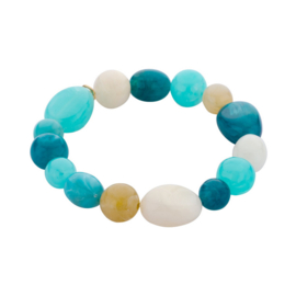 biba armband chunky kralen resin turquoise
