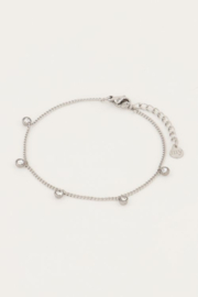 my jewellery armband | Stras 5 steentjes zilver