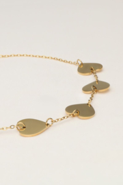 My jewellery minimalistische armband met hartjes goud