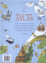 Boek Usborne kijk onder het flapje Geïllustreerde atlas