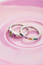 My jewellery ring | zilver vintage ring mutikleur.