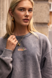 My jewellery Donkergrijze sweater "Rue des rosiers"