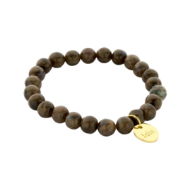 biba armband natuursteen kralen Coffee Labradorite
