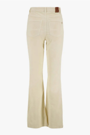 Zusss flared corduroy broek écru