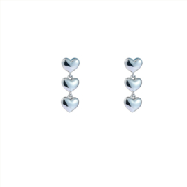 Go Dutch Label oorbellen 3 small hearts - rh