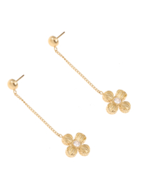 rose en camellia oorbellen hanger bloem met steentje
