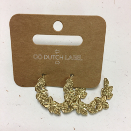 Go Dutch Label oorbellen | hangers patroon goud.