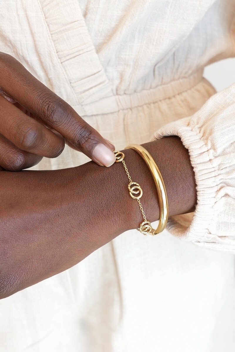 My jewellery Armband met driedubbele cirkels goud