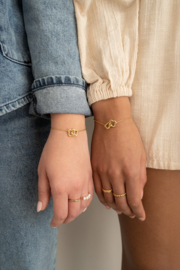 MyJewellery Forever Connected armbanden met klaver set goud en zilver