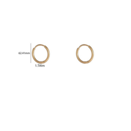 Go Dutch Label oorbellen small hoop 1,6mmx8mm goud