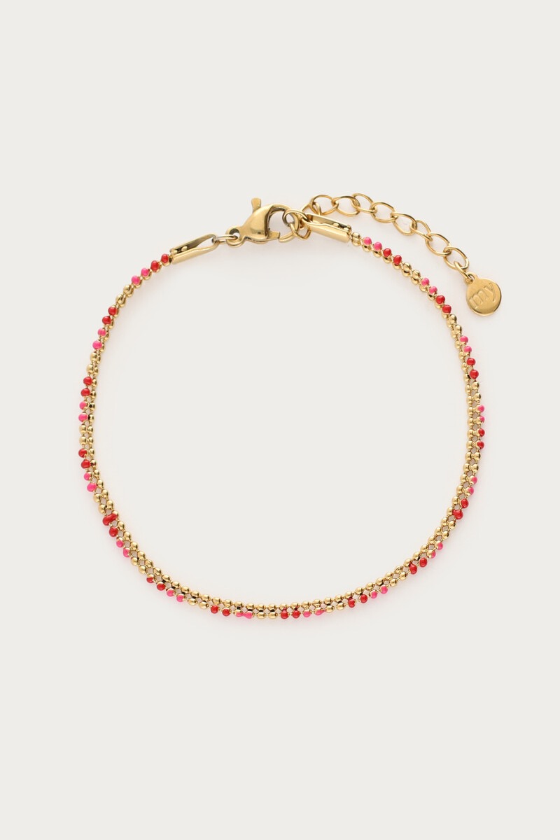 My jewellery Mystic armband met rode bollen