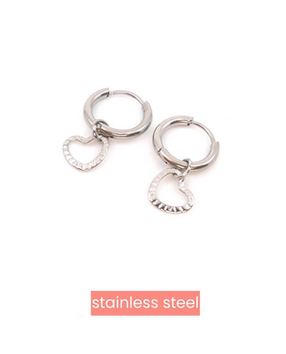 Go Dutch Label oorbellen Fine Hearts Hoop - RH