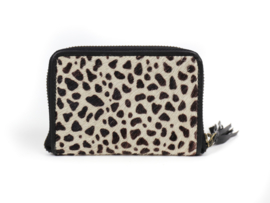 Bear Design | animal leren ritsportemonnee black dot