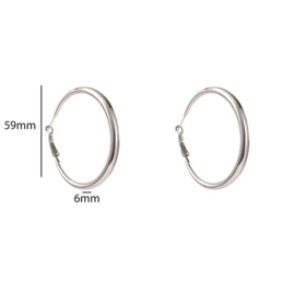 Go Dutch Label oorbellen fine hollow hoop - rh