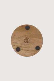 zusss set van 4 onderzetters parelmoer hartje wit / goud