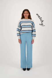 zusss trui met strepen grijs blauw