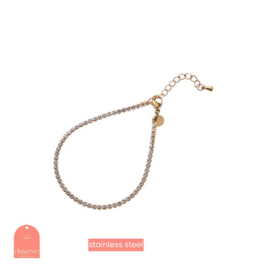 Go Dutch Label Small Shiny Stones Bracelet - 14K + crystal