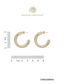 rose en camellia oorbellen